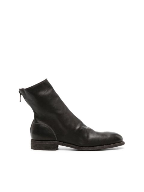 986 zip-up leather boots