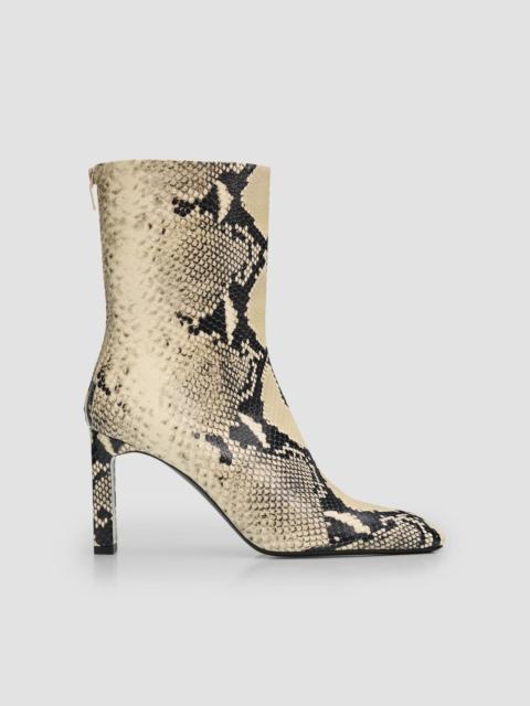 TOTEME Women's Python-Embossed 85MM Leather Boots - Ecru Black