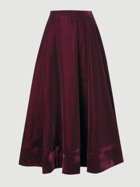KAREN MILLEN Velvet Woven Prom Maxi Skirt