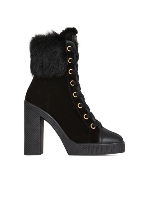 fur-shearling trim boots