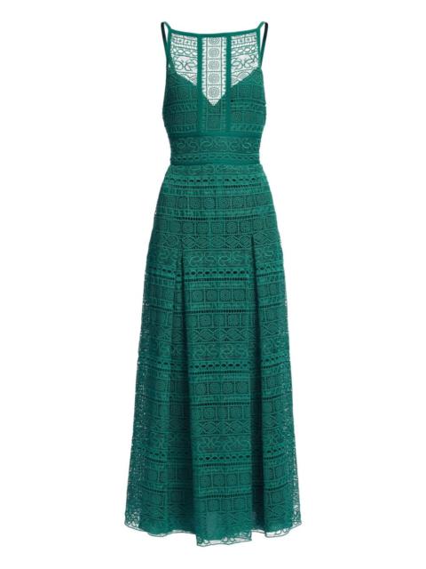 ELIE SAAB macramé midi dress