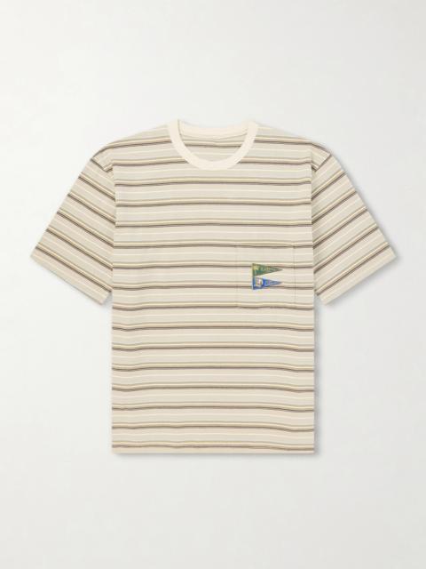 Kapital Logo-Appliquéd Striped Cotton-Jersey T-Shirt