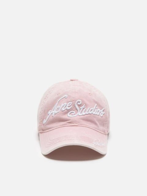 Acne Studios Embroidered logo cap - Faded pink