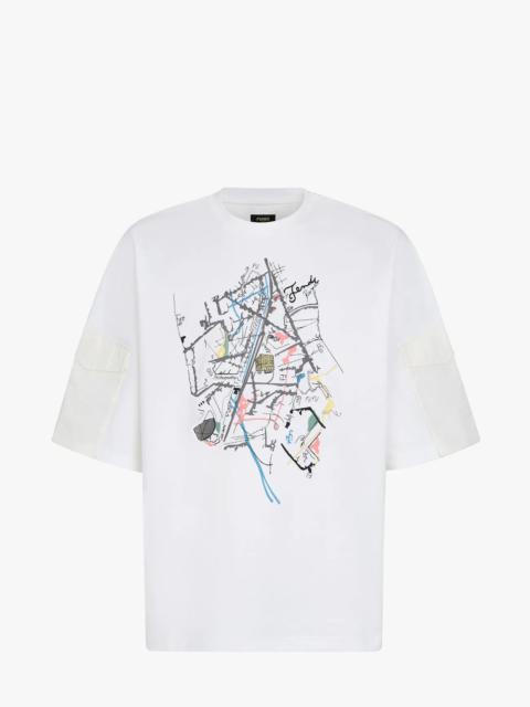 FENDI White cotton T-shirt