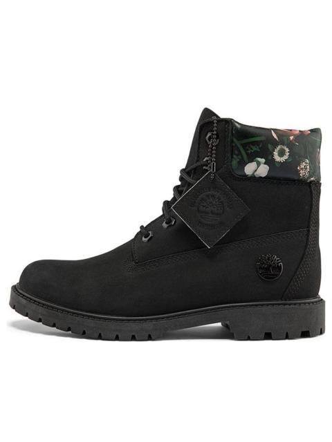 Timberland (WMNS) Timberland Heritage Cupsole Boots 'Black Nubuck with Floral' A2M7RW