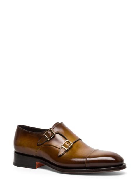 Dithered Double Monk Strap Shoe