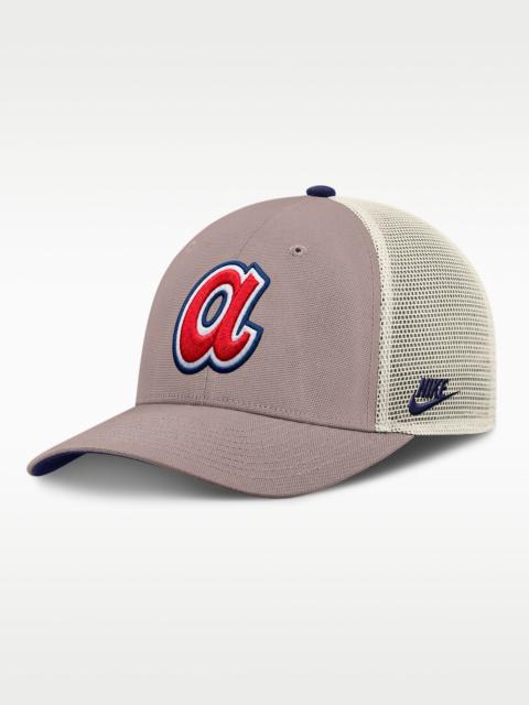 Nike Atlanta Braves Cooperstown Rise Men's Nike MLB Adjustable Trucker Hat