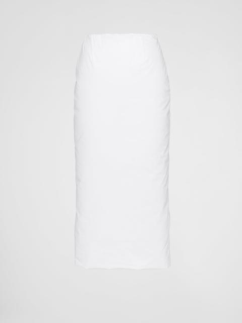 Padded cotton pencil skirt