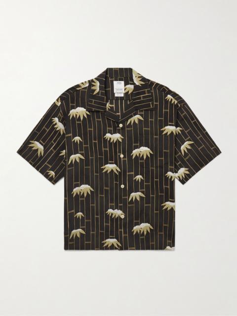 visvim Copa Camp-Collar Printed Silk Shirt Black