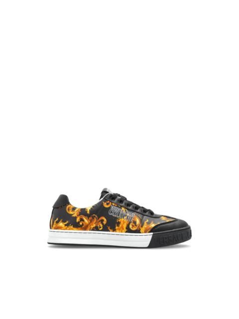 VERSACE JEANS COUTURE Barocco-print sneakers