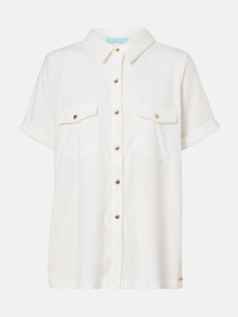 MELISSA ODABASH Tori cotton-blend shirt