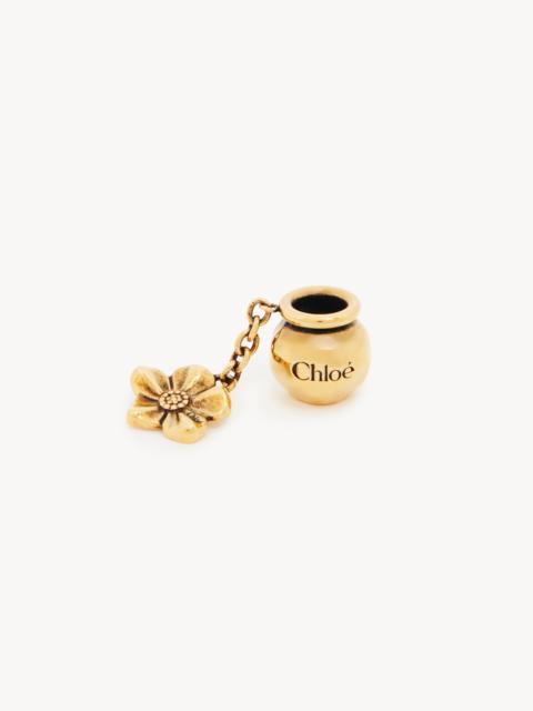 Chloé SPHERE FLOWER DICE CHARM FOR BRACELET BAG IN BRASS