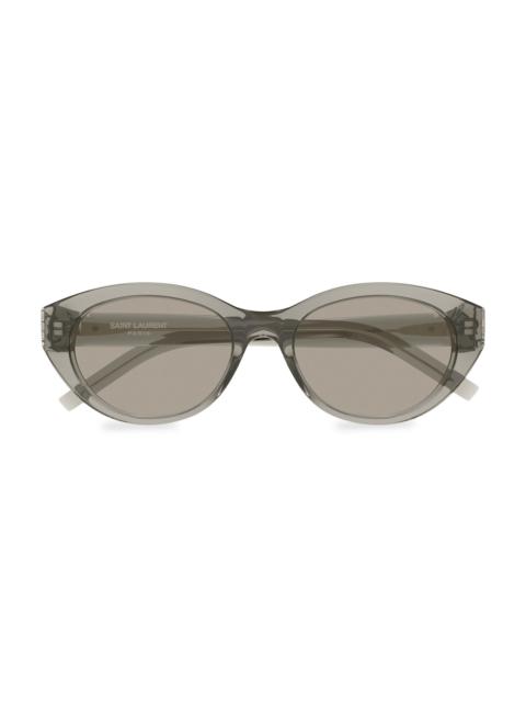 SAINT LAURENT Women's Monogram Hinge 54MM Round Sunglasses - Grey