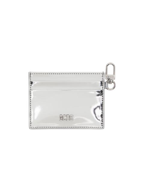 GCDS Silver Comma Mirror Card Holder
