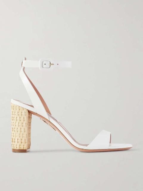 AQUAZZURA Sunseeker 85 leather sandals White