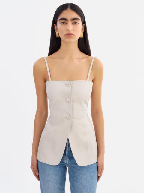 LAMARQUE MILANA | Leather Bustier Top