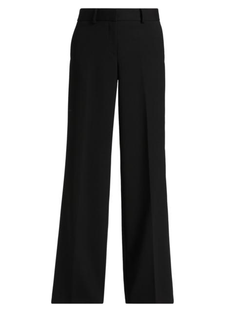 MICHAEL KORS Women's Stretch Wool-Blend Wide-Leg Pants - Black