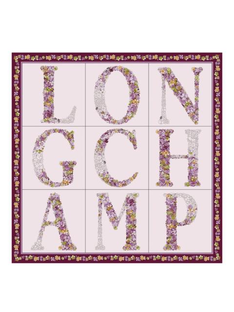 Longchamp Le Jardin Fleuri Silk scarf 50