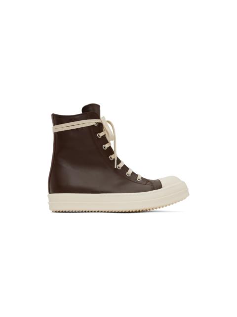 Rick Owens high-top leather sneakers