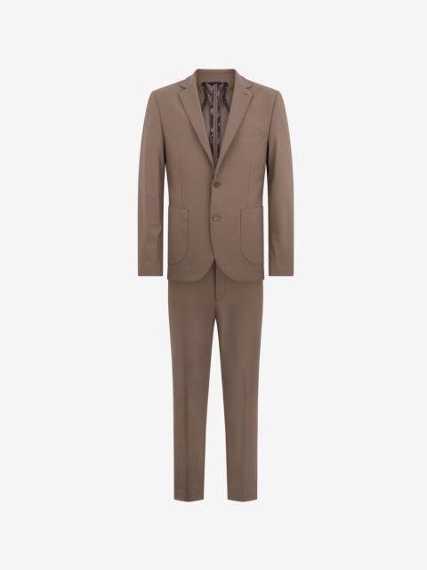 Roberto Cavalli Taupe Single-Breasted Suit