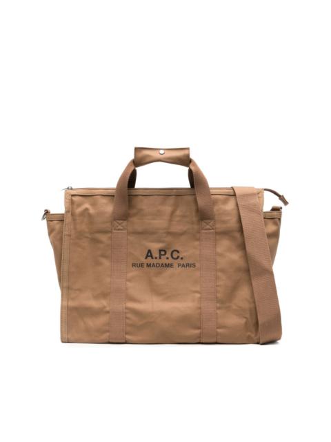 A.P.C. Recuperation Gym logo-detail tote bag