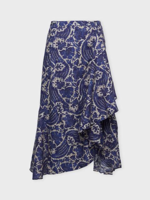 ULLA JOHNSON Skirt Sabina Faux Wrap  Blue