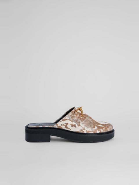 BY FAR Walker Almond Snake Print Leather