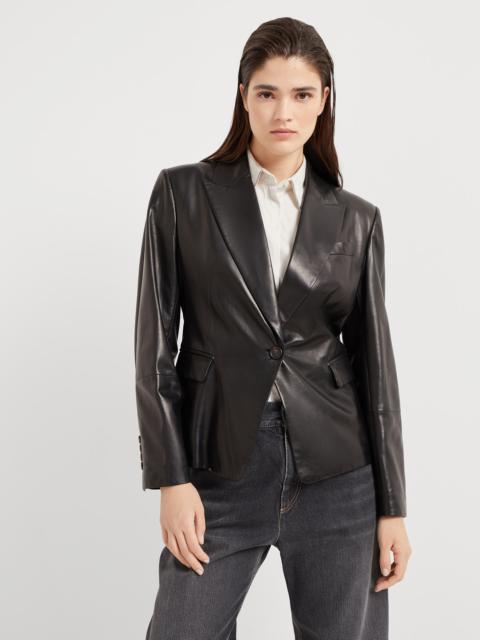 Brunello Cucinelli Nappa leather jacket with monili