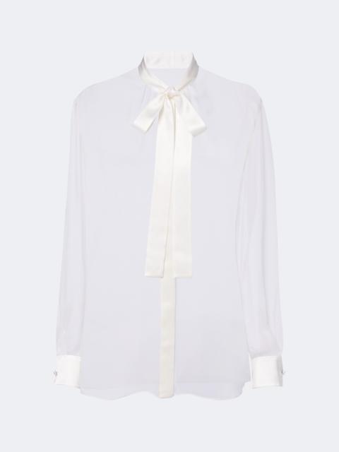 Dolce & Gabbana Bow-detail silk chiffon blouse