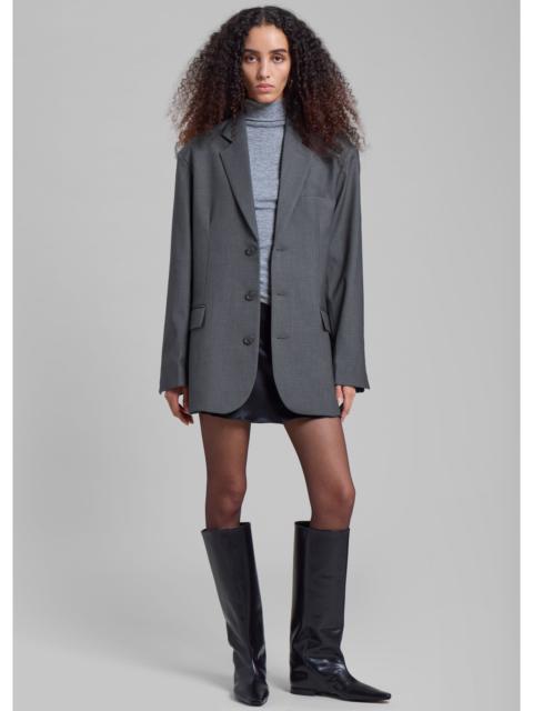 The Frankie Shop Gelso Oversized Blazer - Dark Grey Melange