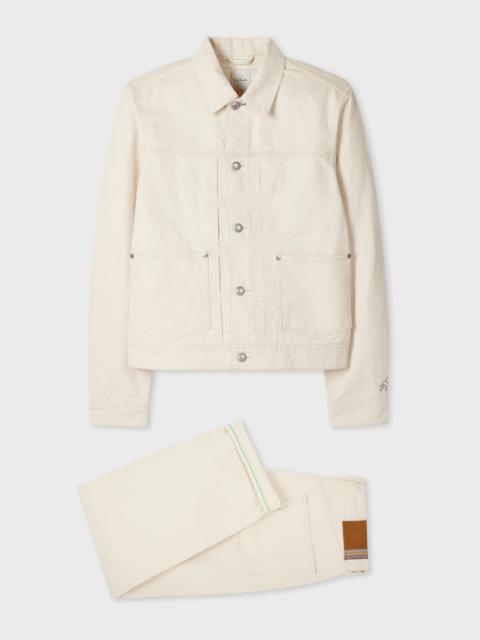 Paul Smith Ecru Pleated Denim Co-ord