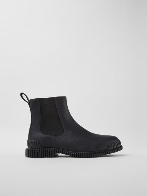 CAMPER Pix Gray Leather Ankle Boots for Men.