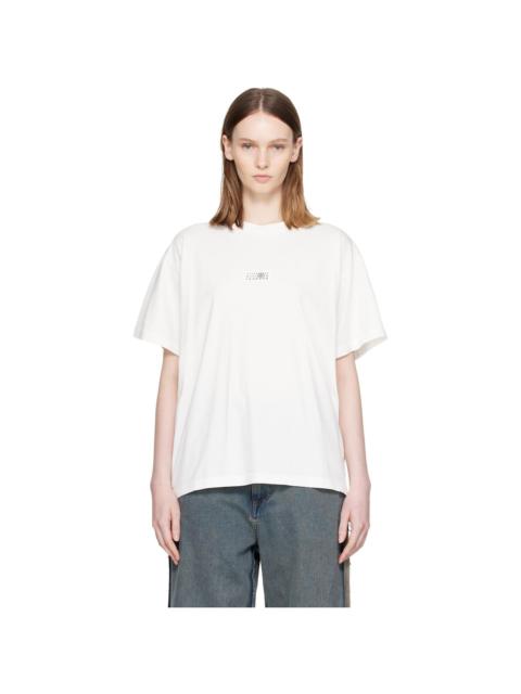 MM6 Maison Margiela Off-White Label Cotton Jersey T-shirt