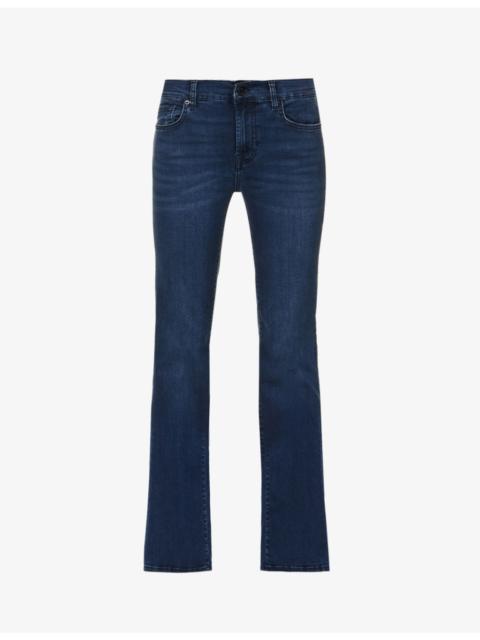 7 For All Mankind Bair bootcut-leg mid-rise stretch-denim jeans