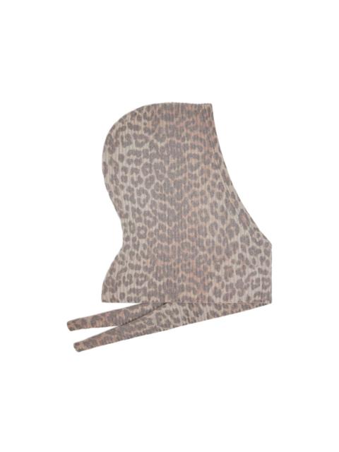 GANNI leopard-print balaclava