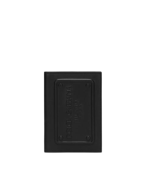 logo-embossed leather wallet