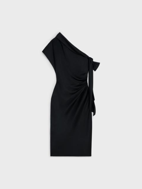 CELINE ONE-SHOULDER DRESS IN SATIN SILK