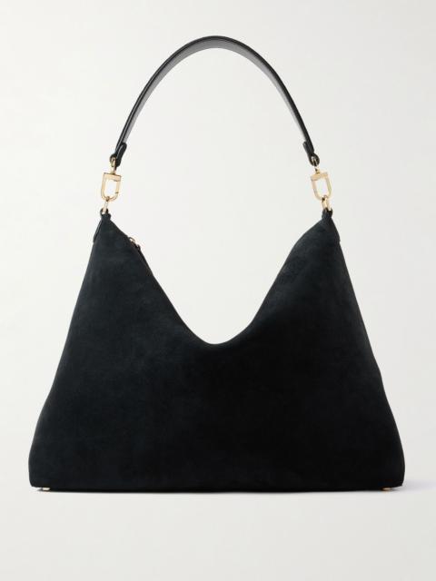 TOTEME Bevel medium suede tote Black
