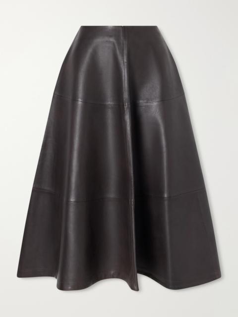 Altuzarra Varda Paneled Leather Midi Skirt