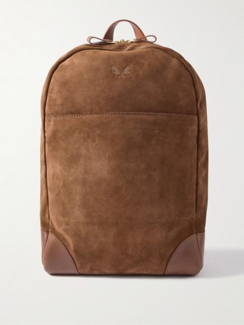 BENNETT WINCH Leather-Trimmed Suede Backpack