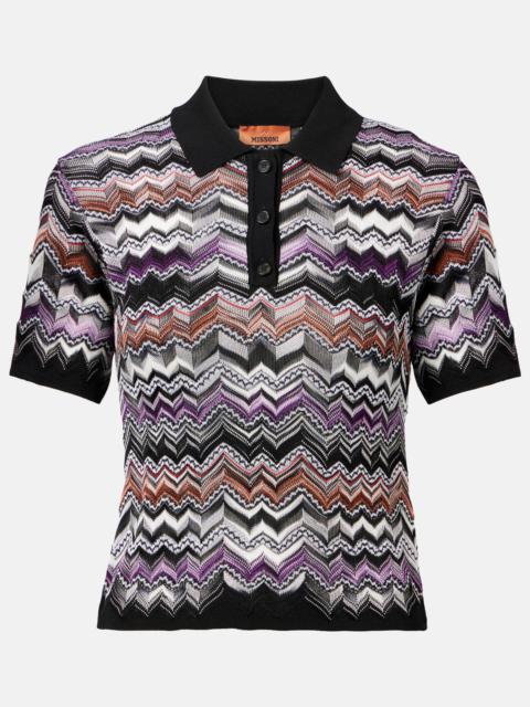 Missoni Zigzag knitted polo shirt