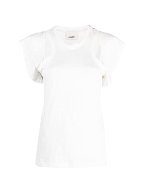 cut-out cotton T-shirt