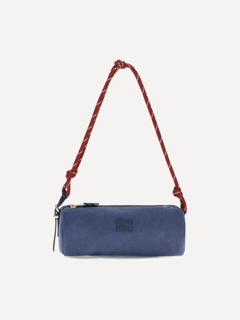 Miu Miu Embroidered logo Shoulder Bag