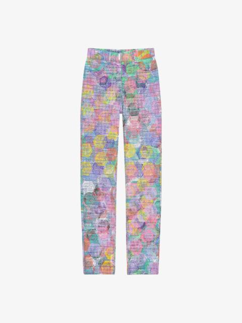 Givenchy SLIM FIT JEANS IN 4G DENIM WITH ALL-OVER PATCH PRINT
