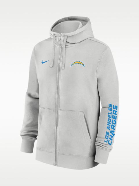 Nike Los Angeles Chargers Club Men's Nike NFL Full-Zip Hoodie