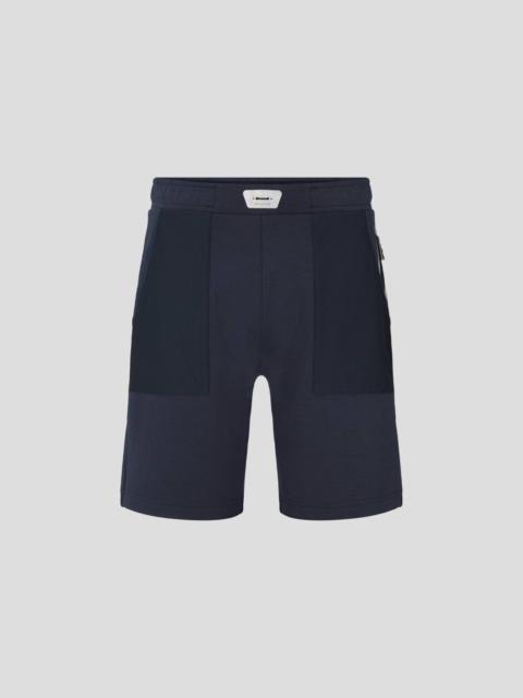 BOGNER BERTO SWEAT SHORTS IN NAVY BLUE