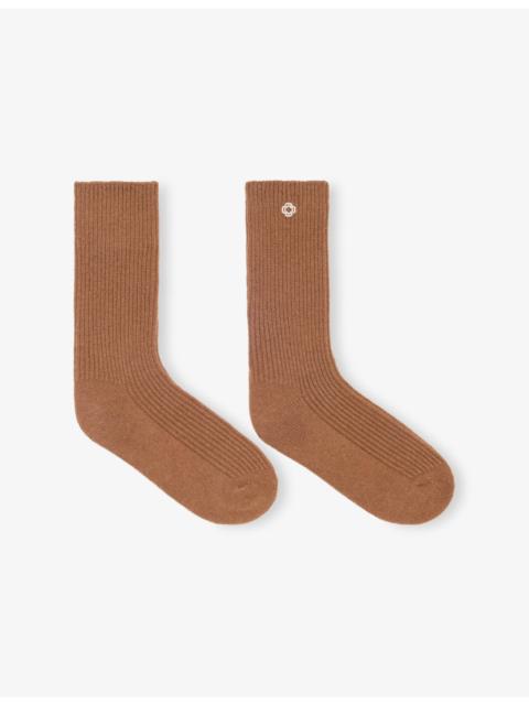 maje Mid-Calf Branded Knitted Socks