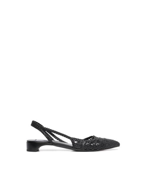GABRIELA HEARST Perro Braided Slingback Pump in Black Leather