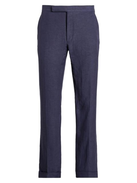 Ralph Lauren Men's Gregory Hand-Tailored Silk-Linen Trousers - Chairman Navy