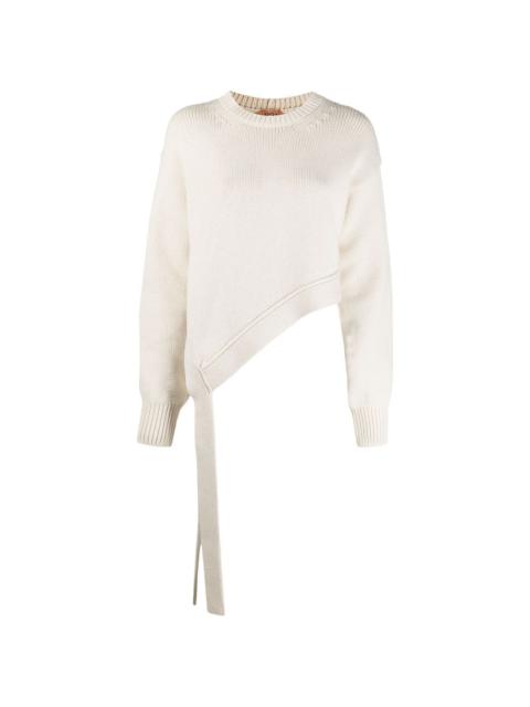 N°21 asymmetric-hem jumper